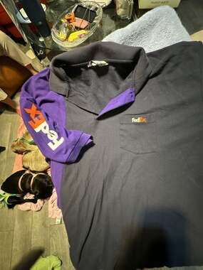 Vintage FedEx Official Uniform Polo Shirt Designed by Stan Herman